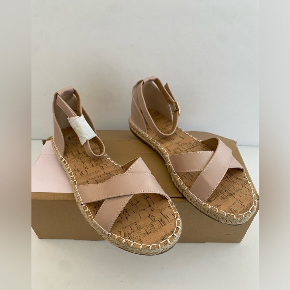 Journee Collection Womens Blush Pink Espadrille Sandals Size 9M Summer Beach - Picture 4 of 12